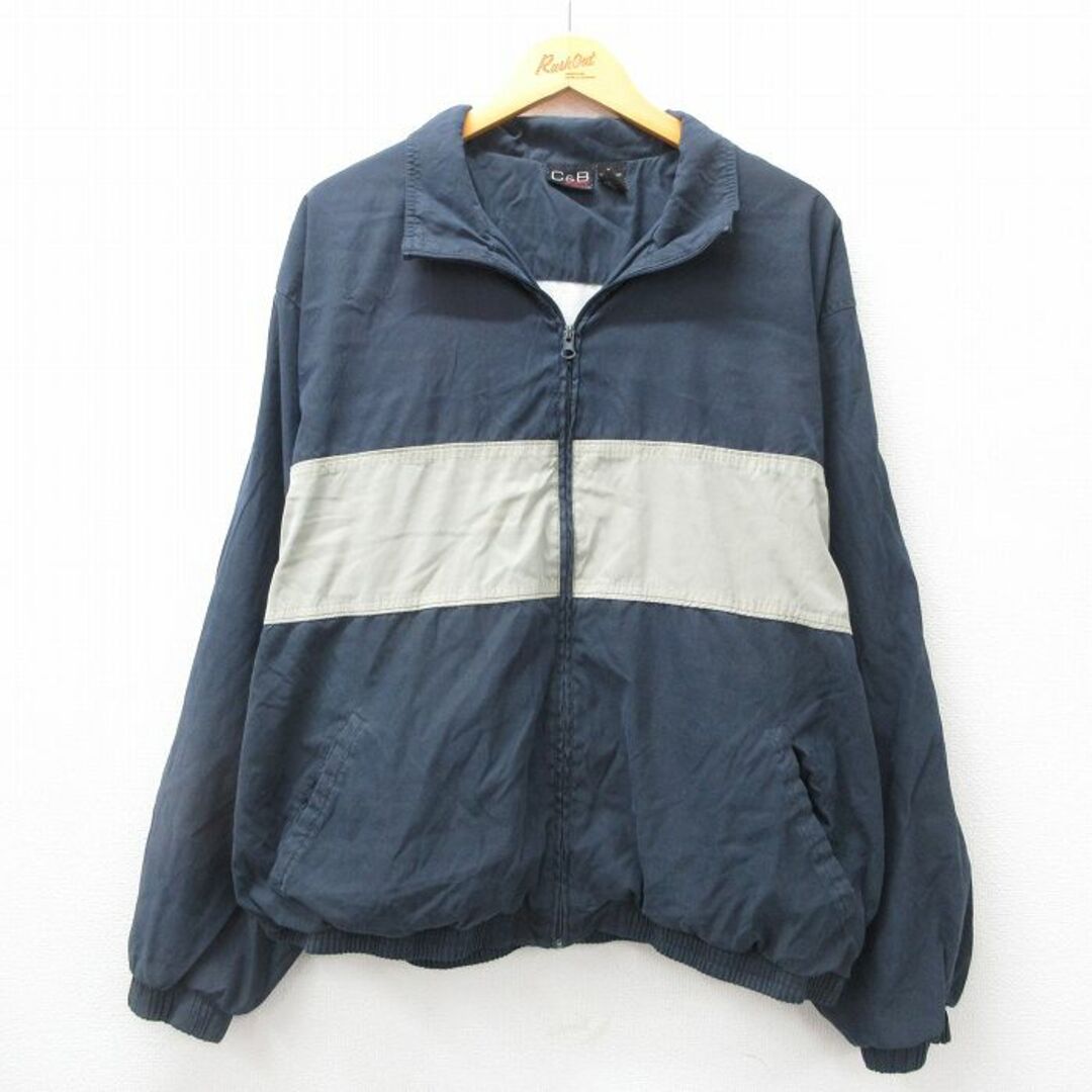 XL☆古着 長袖 ジャケット メンズ 00年代 00s ツートンカラー XL☆古着 長袖 ジャケット メンズ 00年代 00s ツートンカラー