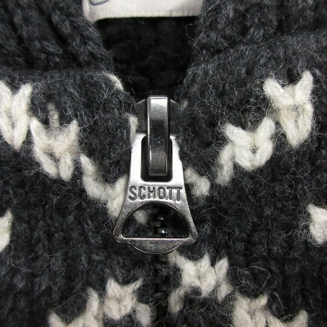 schott - XL☆古着 ショット Schott 長袖 フルジップ ニット schott - XL☆古着 ショット Schott 長袖 フルジップ ニット