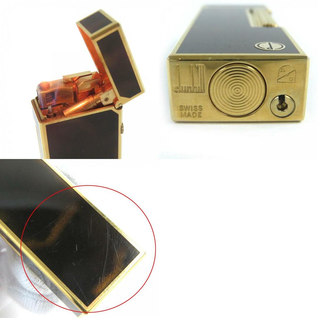 良品△Dunhill ダンヒル ラッカー ロゴ刻印 スクエア ローラー式 良品△Dunhill ダンヒル ラッカー ロゴ刻印 スクエア ローラー式