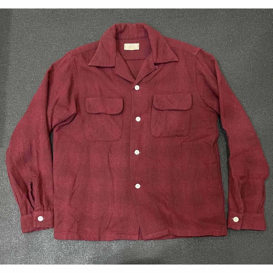 40s50s BRENT 白タグ WOOL ボックスチェックシャツ オンブレ の 40s50s BRENT 白タグ WOOL ボックスチェックシャツ オンブレ の