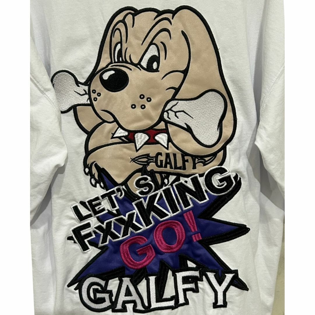 GALFY - *ガルフィー GALFY 犬 刺繍入 半袖Tシャツ トップス GALFY - *ガルフィー GALFY 犬 刺繍入 半袖Tシャツ トップス