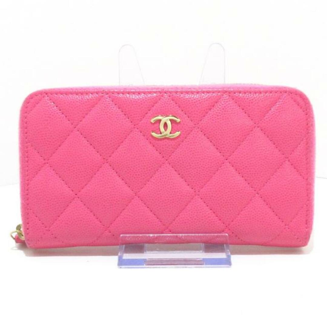 CHANEL(シャネル) 財布美品 - ピンク ゴールド金具 CHANEL(シャネル) 財布美品 - ピンク ゴールド金具