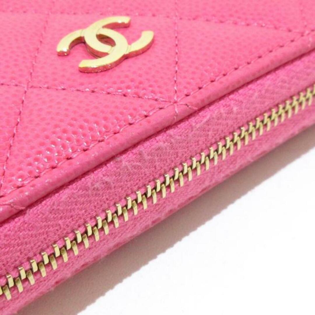 CHANEL(シャネル) 財布美品 - ピンク ゴールド金具 CHANEL(シャネル) 財布美品 - ピンク ゴールド金具