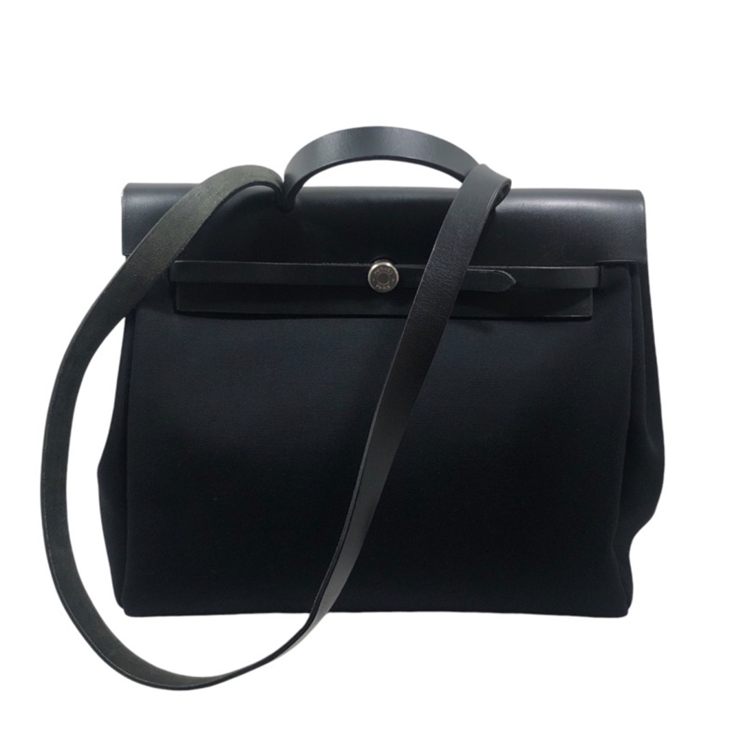 HERMES - 　エルメス HERMES エールバッグMM □C刻印 ブラック/シルバー金具 トワルオフィシエ/ハンター メンズ ショルダーバッグ