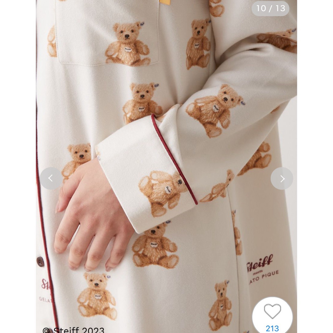 新品.タグ付き.未使用】♡ジェラートピケ♡ベア柄ネルシャツ 新品.タグ付き.未使用】♡ジェラートピケ♡ベア柄ネルシャツ