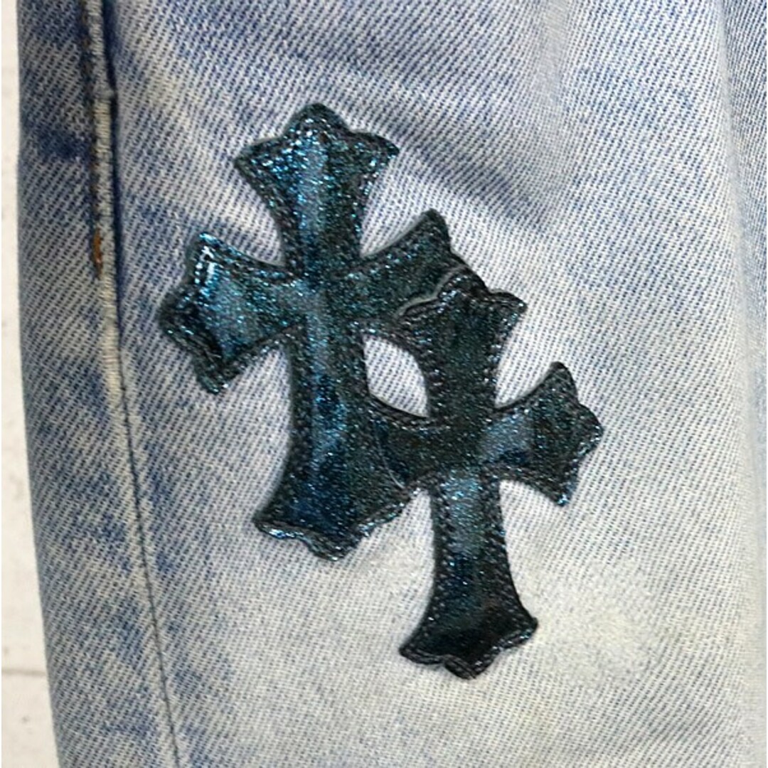 CHROME HEARTS クロムハーツ デニム パンツ クロスパッチ 32 CHROME HEARTS クロムハーツ デニム パンツ クロスパッチ 32