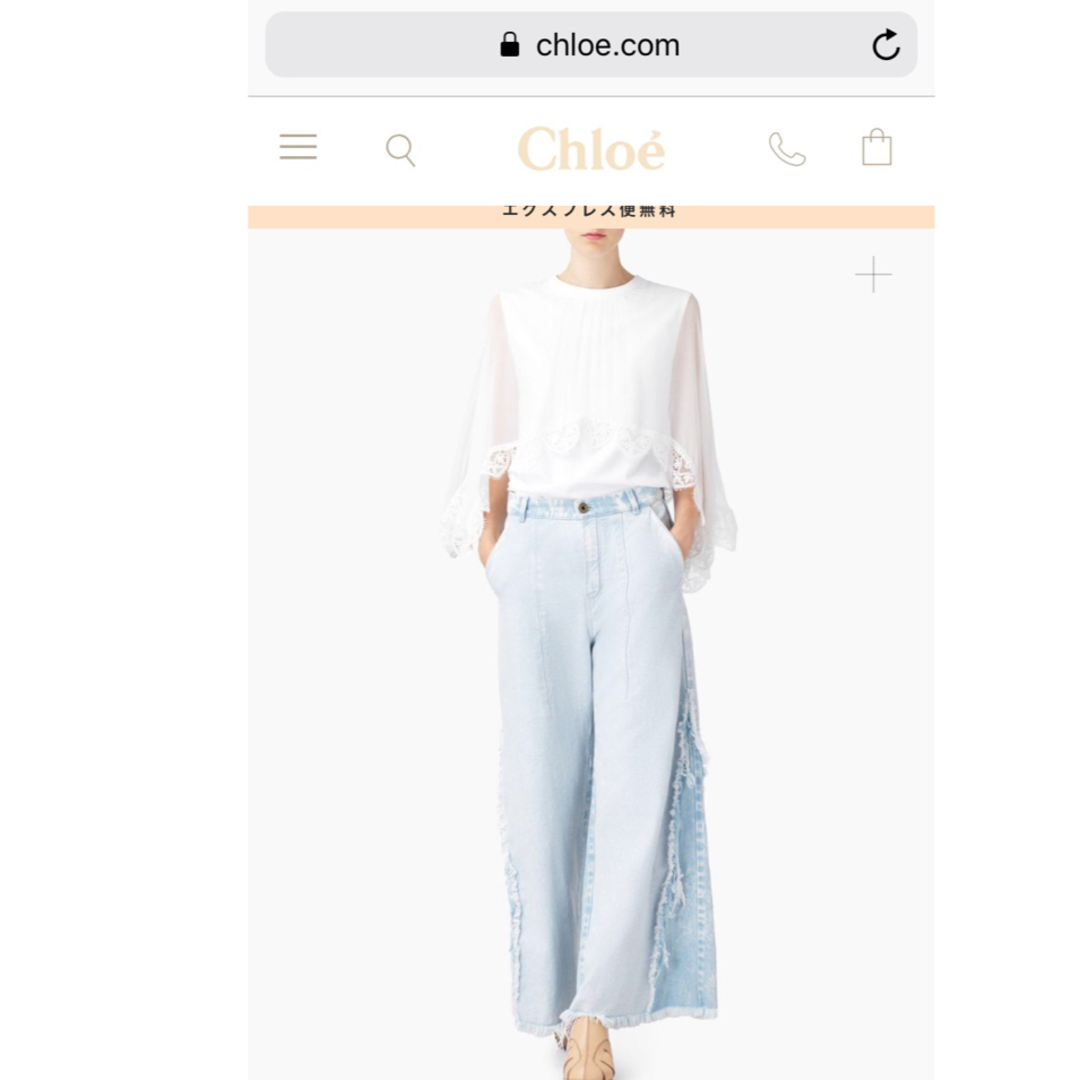 Chloé クロエ シフォンケープつきTシャツ XS Chloé クロエ シフォンケープつきTシャツ XS