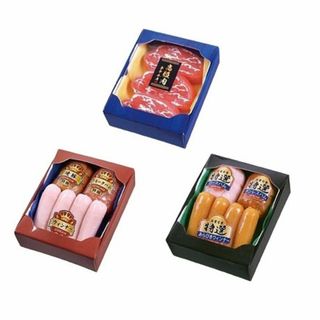 miniお歳暮ますこっと４　３点　ミニチュア　ガチャ　ハム・ウインナー　肉ギフト(その他)