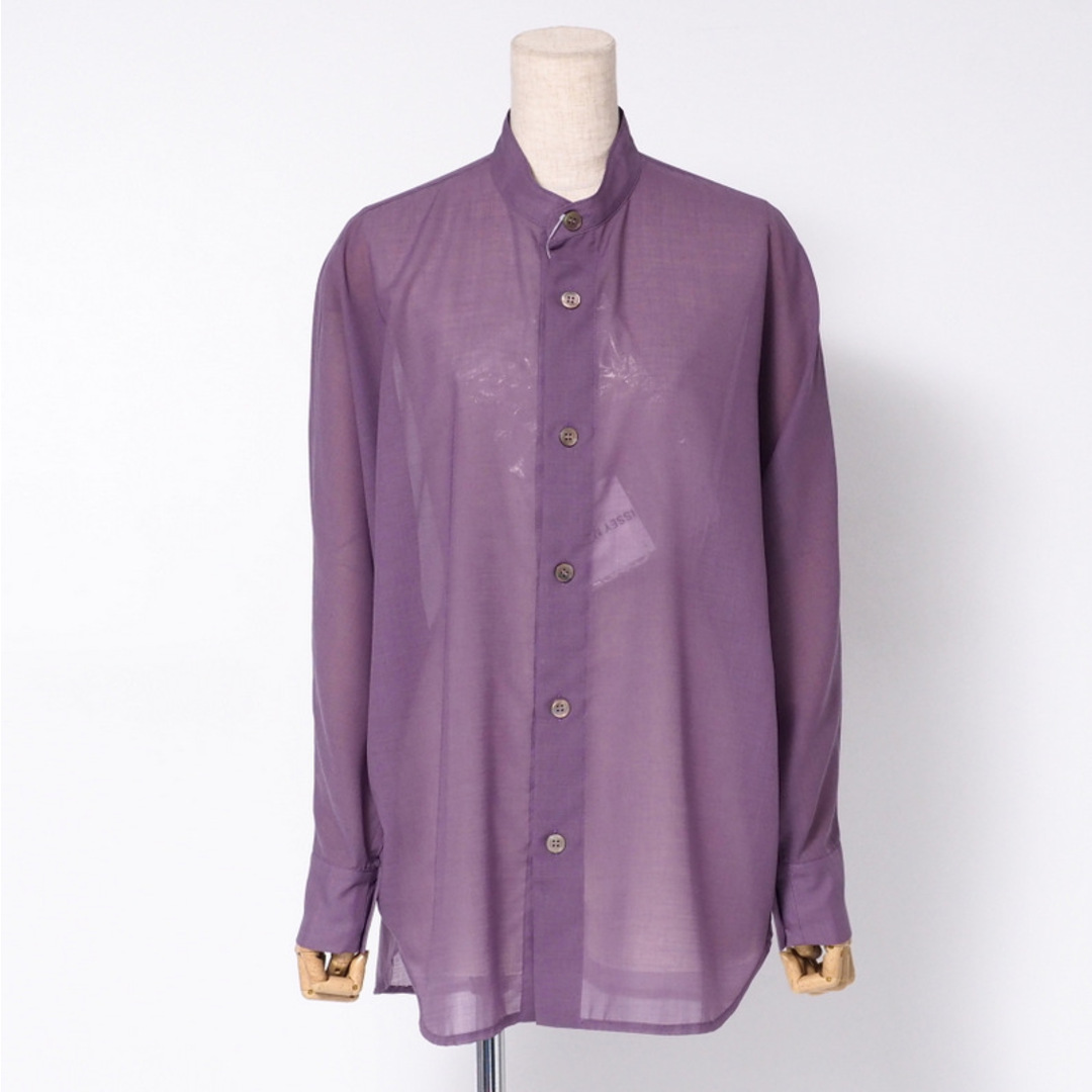 ISSEY MIYAKE - ■未使用品■2022SS■ISSEY MIYAKE イッセイミヤケ 長袖シャツ サイズ2 SHEER WOOL シアーウール ドルマンスリーブ スタンドカラー 20241025/RA1742