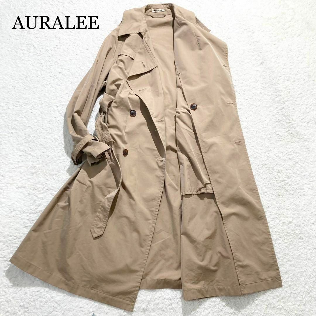 AURALEE FINX POLIESTER BIG TRENCH CORT ジャケット/アウター AURALEE FINX POLIESTER BIG TRENCH CORT ジャケット/アウター