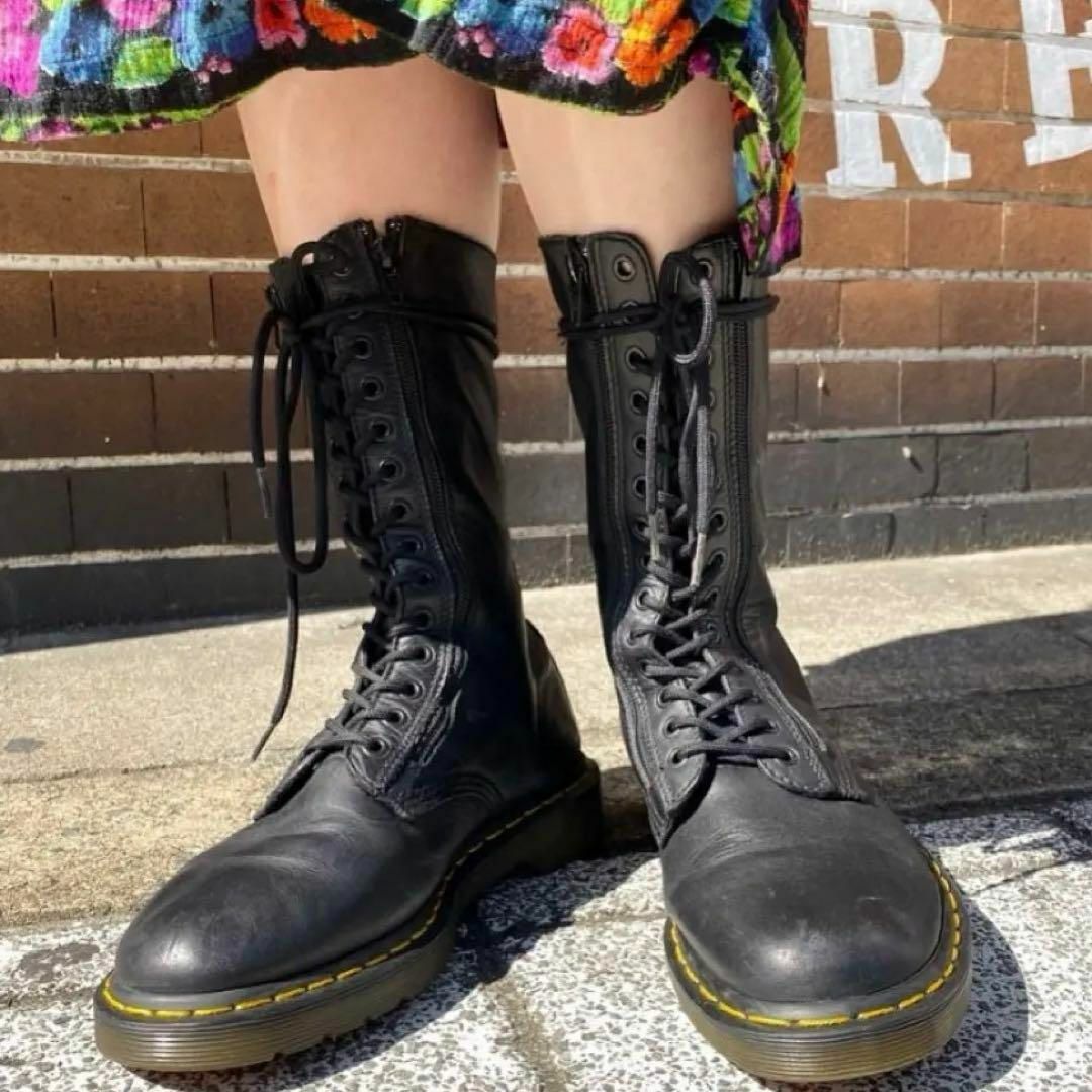 Dr.Martens - Dr.Martens 14ホール wジップブーツ UK4 23cmの Dr.Martens - Dr.Martens 14ホール wジップブーツ UK4 23cmの