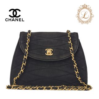 シャネル(CHANEL)のCHANEL シャネル ショルダーバッグ  トートバッグ ラウンドフラップ ターンロック チェーンショルダー スウェード 黒 ゴールド金具　レディースバッグ　ブランド【中古】【送料無料】(ショルダーバッグ)