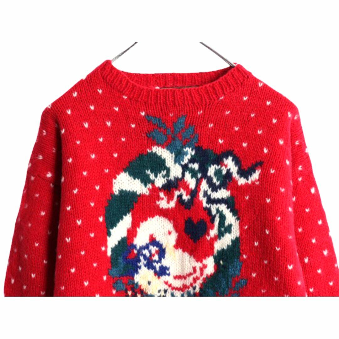 【再入荷】 80s エディーバウアー ニット ウール 総柄 ノルディック 女性用