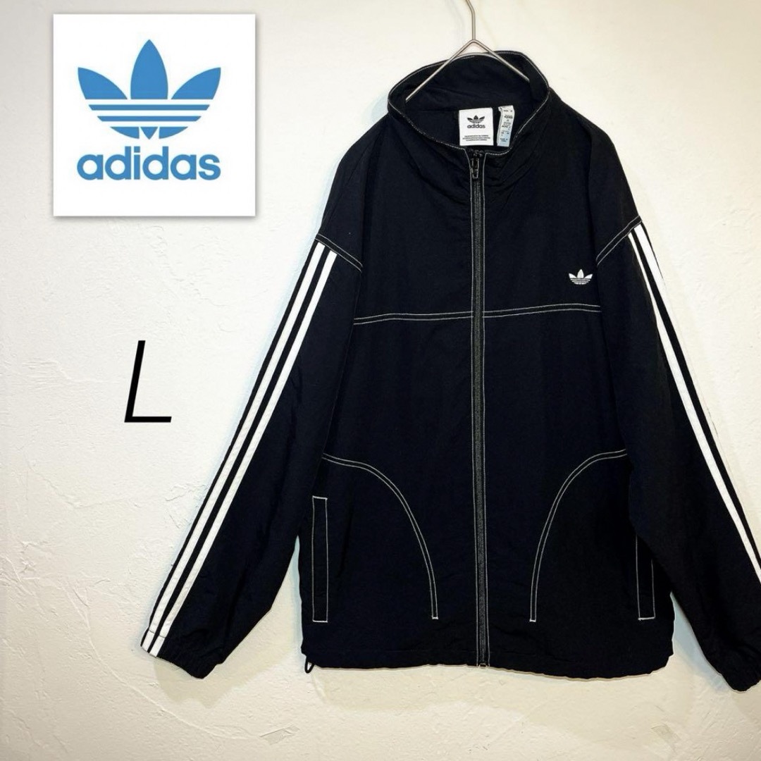 アディダス adidas ナイロンジャケット 刺繍トレフォイルロゴ アディダス adidas ナイロンジャケット 刺繍トレフォイルロゴ