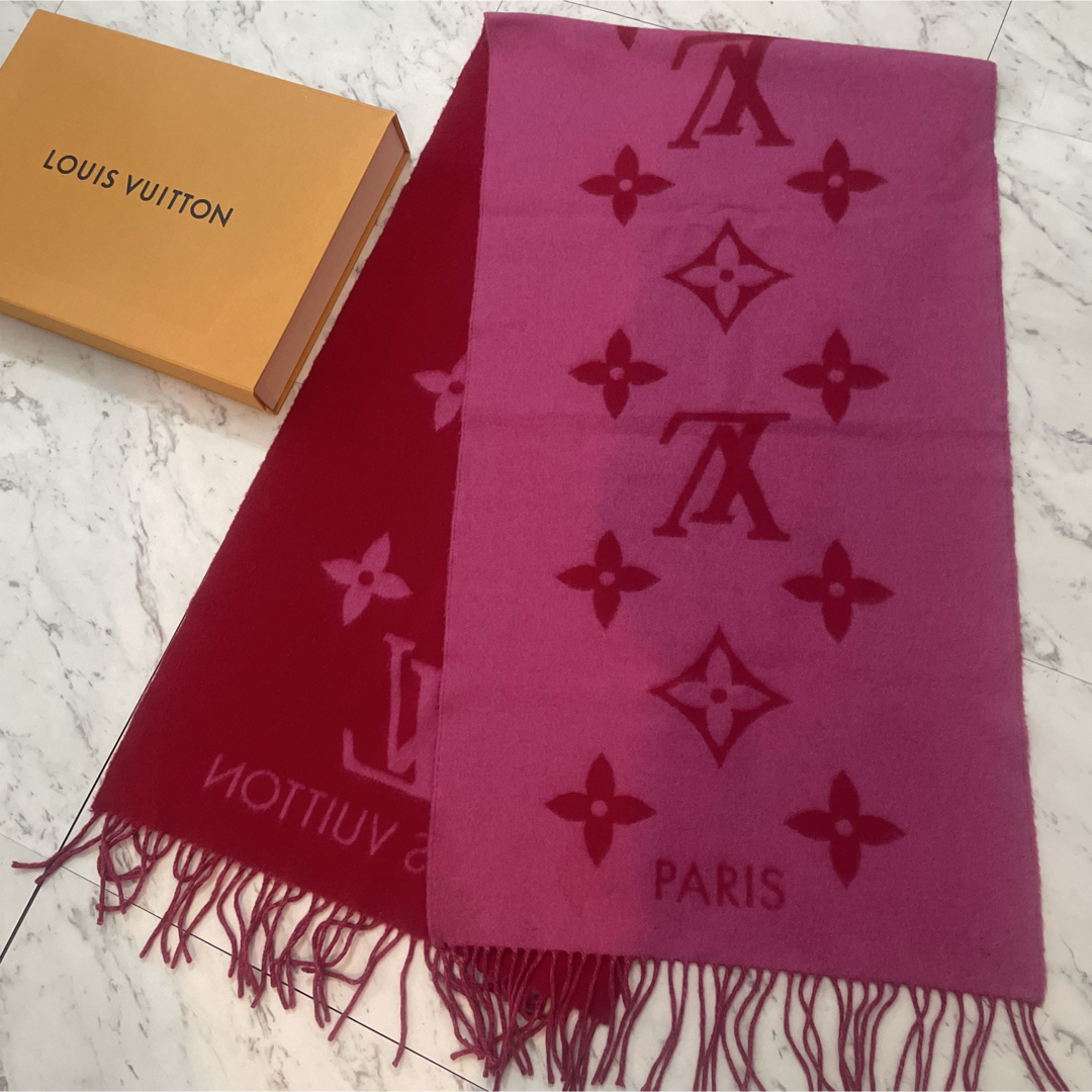 LOUISVUITTON ルイヴィトンマフラーカシミヤストラスピンク LOUISVUITTON ルイヴィトンマフラーカシミヤストラスピンク