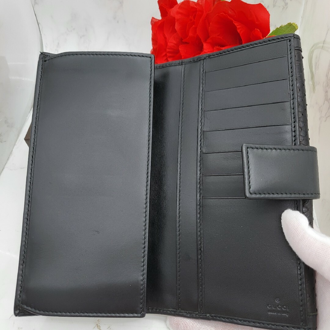 希少】 GUCCI グッチ 長財布 財布 GG スタッズ パイソン 希少】 GUCCI グッチ 長財布 財布 GG スタッズ パイソン