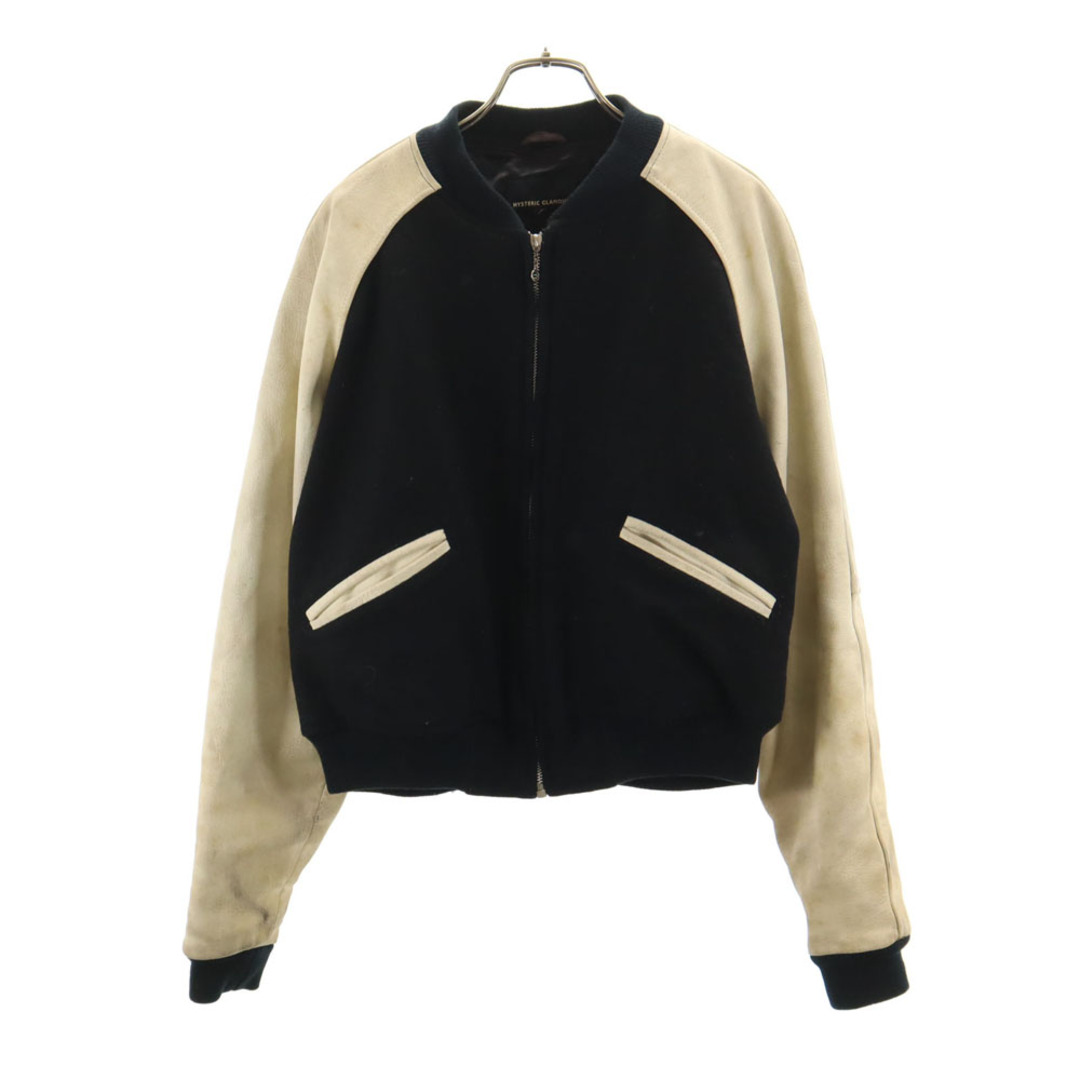 HYSTERIC GLAMOUR - ヒステリックグラマー 80s 袖レザー ウール HYSTERIC GLAMOUR - ヒステリックグラマー 80s 袖レザー ウール