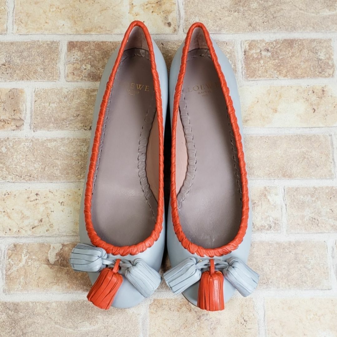 LOEWE - 美品 ロエベ ☆ ナッパレザー タッセル バイカラー LOEWE - 美品 ロエベ ☆ ナッパレザー タッセル バイカラー