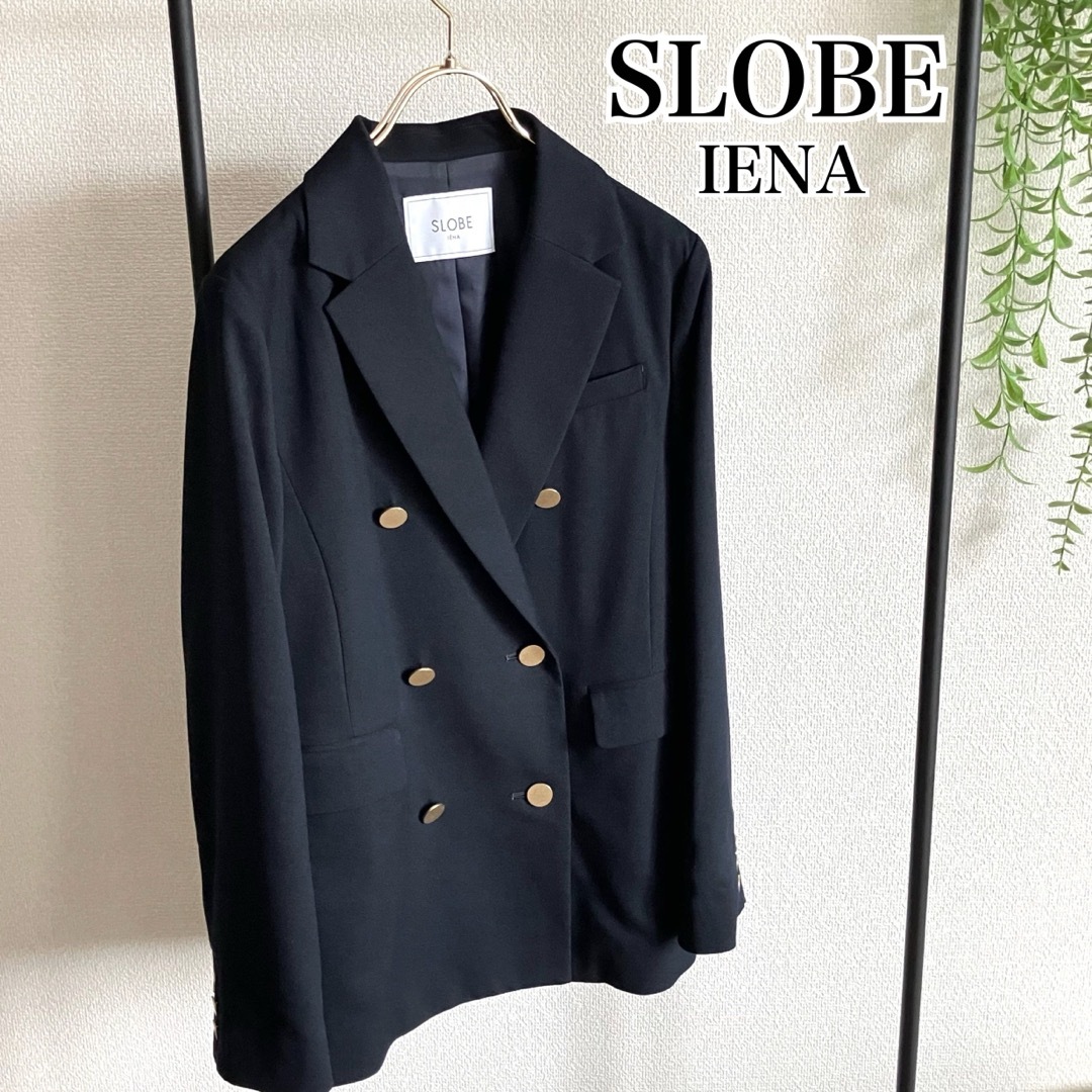 SLOBE IENA - SLOBE IENA 金ボタンダブルジャケット 紺ブレの SLOBE IENA - SLOBE IENA 金ボタンダブルジャケット 紺ブレの