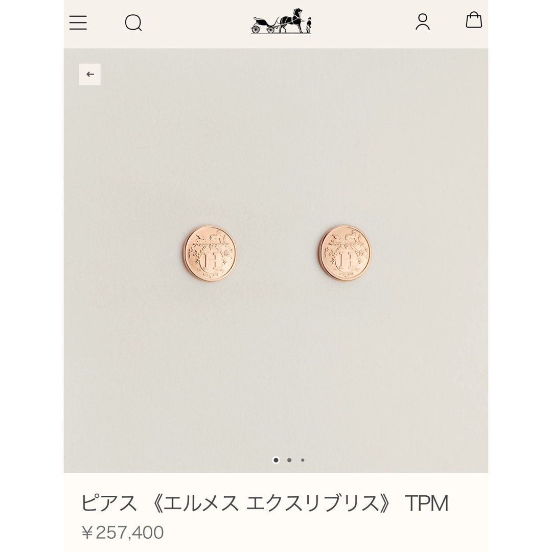 定価以下・新品エルメス・ピアス・エクスリブリス 定価以下・新品エルメス・ピアス・エクスリブリス
