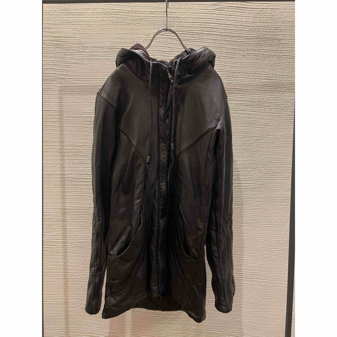 14th Addiction - 00s 14th addiction leather hoodie パーカー 14th Addiction - 00s 14th addiction leather hoodie パーカー