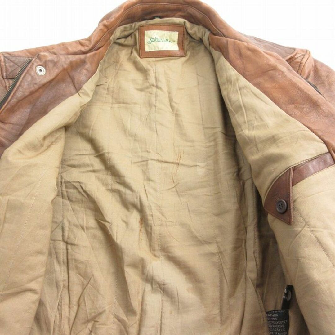 XL☆古着 セントジョンズベイ 長袖 レザー ジャケット メンズ 90 XL☆古着 セントジョンズベイ 長袖 レザー ジャケット メンズ 90