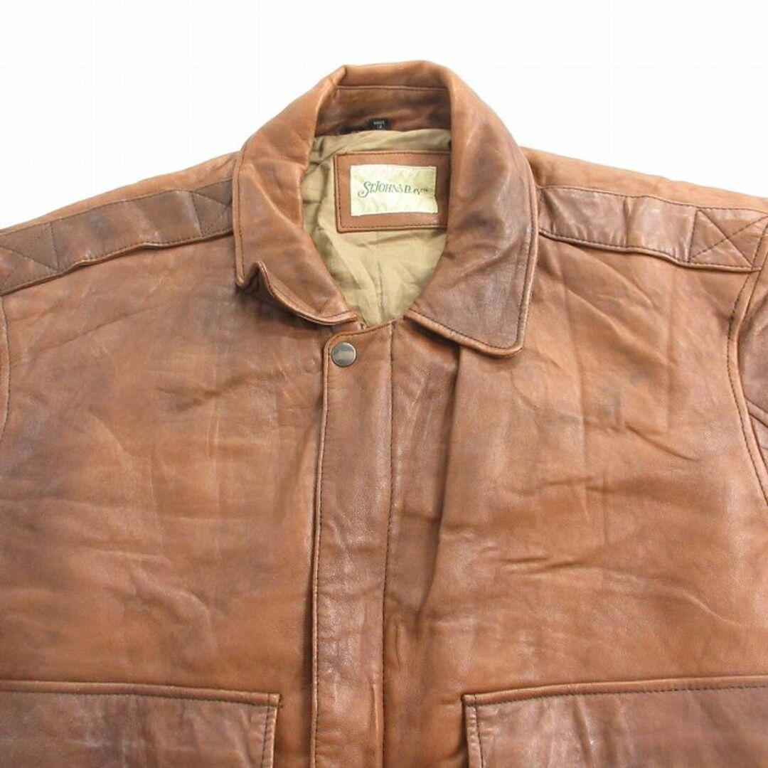 XL☆古着 セントジョンズベイ 長袖 レザー ジャケット メンズ 90 XL☆古着 セントジョンズベイ 長袖 レザー ジャケット メンズ 90