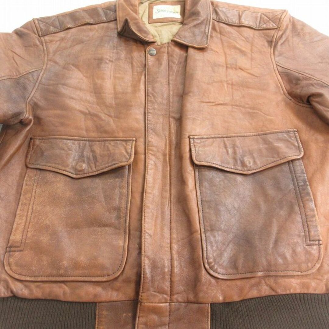 XL☆古着 セントジョンズベイ 長袖 レザー ジャケット メンズ 90 XL☆古着 セントジョンズベイ 長袖 レザー ジャケット メンズ 90