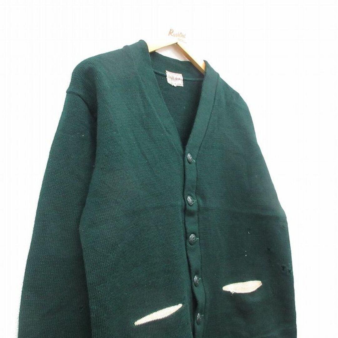 M☆古着 長袖 ビンテージ ニット カーディガン メンズ 70年代 M☆古着 長袖 ビンテージ ニット カーディガン メンズ 70年代
