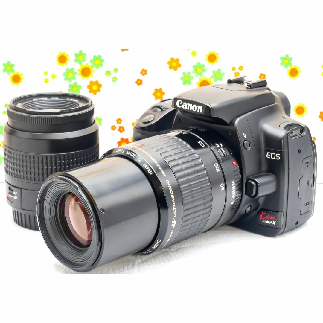 Canon kiss x☆初心者おススメ☆ダブルレンズ☆スマホ転送可!☆一眼 Canon kiss x☆初心者おススメ☆ダブルレンズ☆スマホ転送可!☆一眼