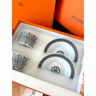 HERMES - エルメス ナイルの庭 プラチナ アジアン ティー カップ HERMES - エルメス ナイルの庭 プラチナ アジアン ティー カップ
