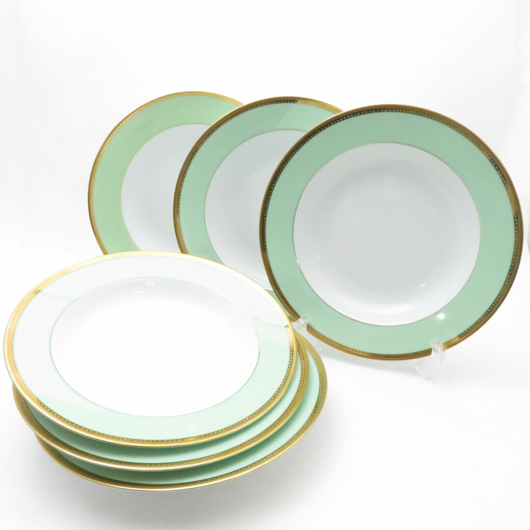 美品 OKURA 大倉陶園 1595 メイグリーン 深皿 6枚 22cmディープ 美品 OKURA 大倉陶園 1595 メイグリーン 深皿 6枚 22cmディープ