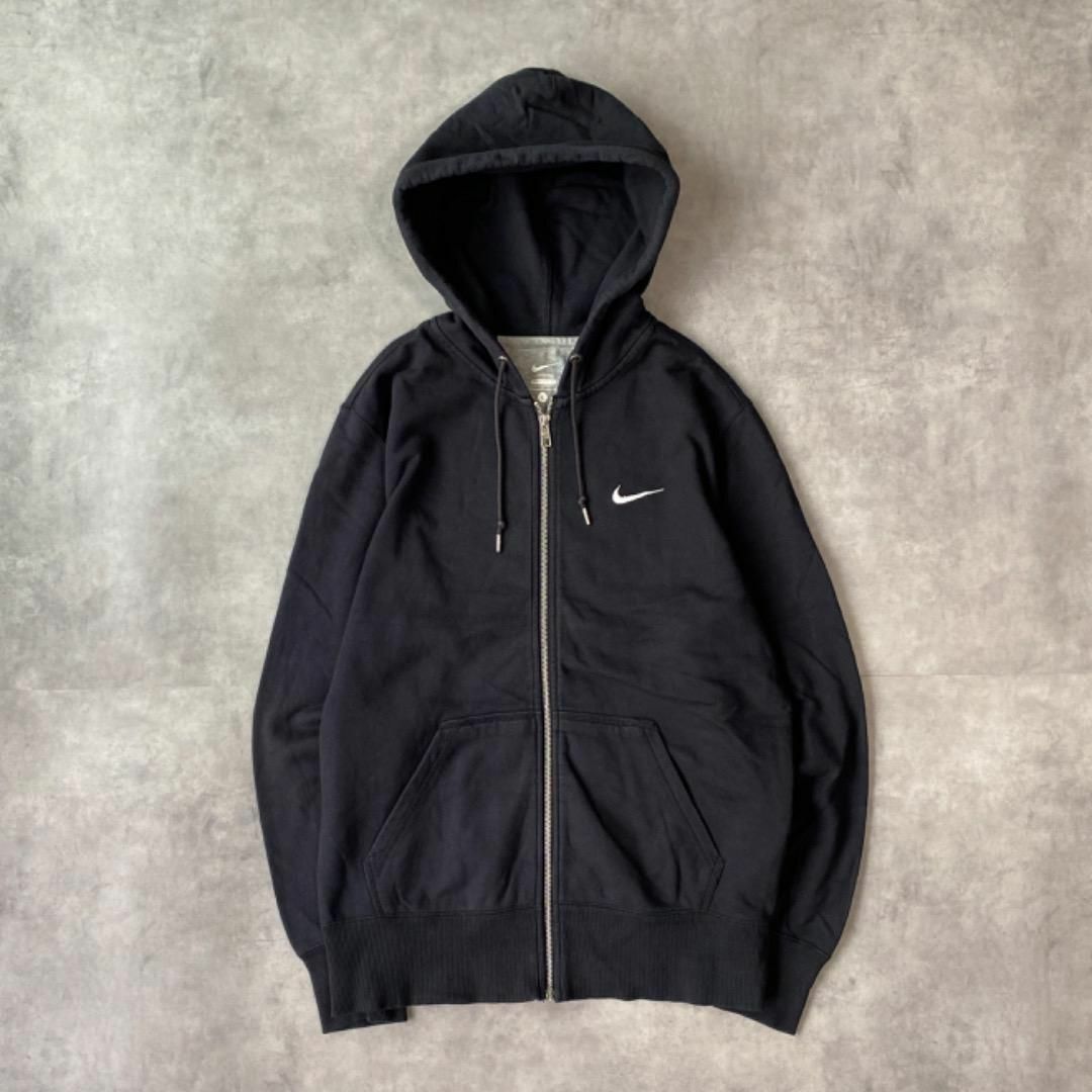 NIKE ナイキ スウォッシュ 中綿ナイロンジップアップパーカー 黒 XL NIKE ナイキ スウォッシュ 中綿ナイロンジップアップパーカー 黒 XL
