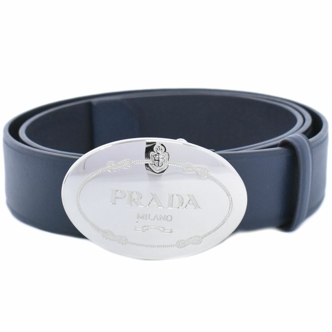 PRADA - 本物 プラダ PRADA レザー ベルト 38/95 ブルー系 PRADA - 本物 プラダ PRADA レザー ベルト 38/95 ブルー系