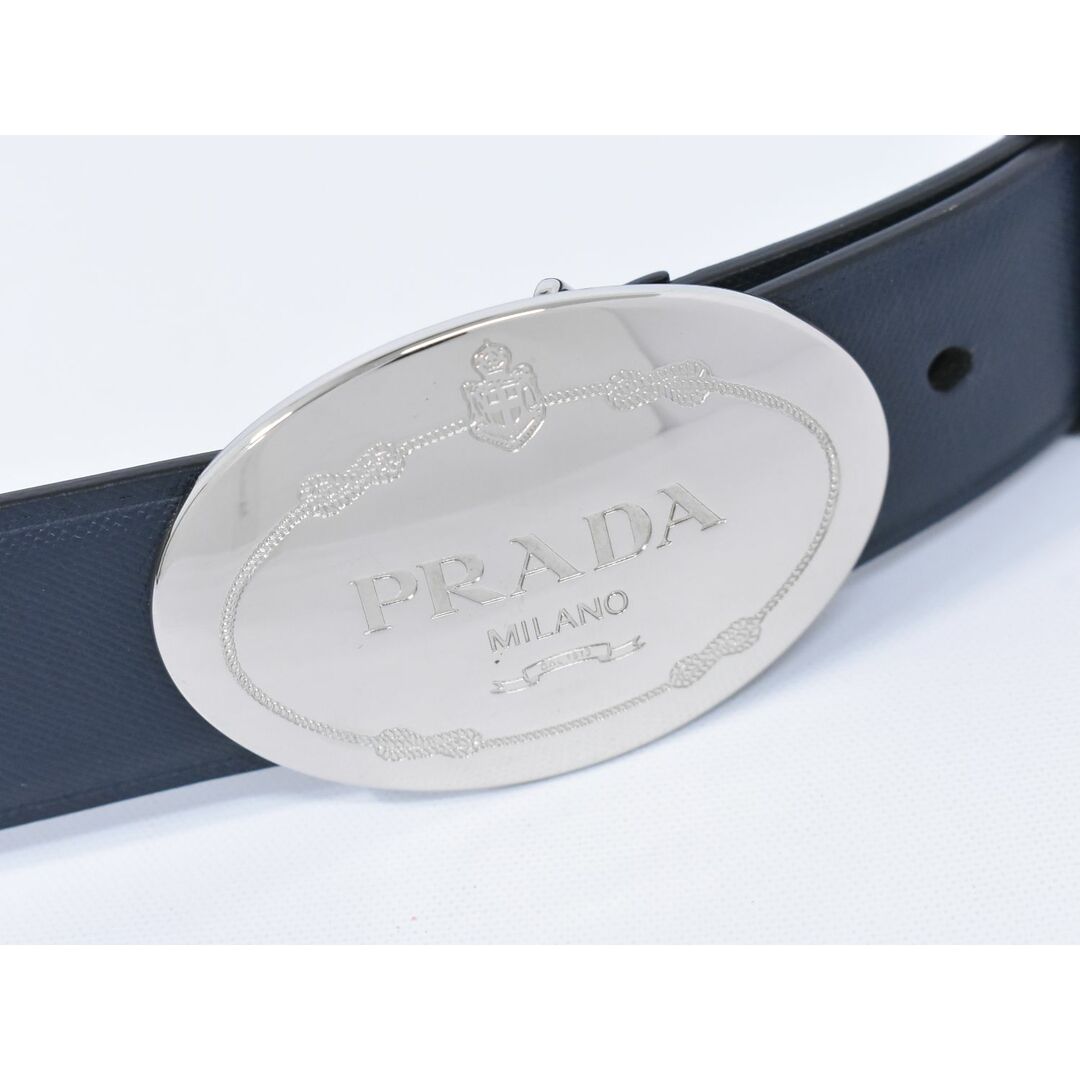 PRADA - 本物 プラダ PRADA レザー ベルト 38/95 ブルー系 PRADA - 本物 プラダ PRADA レザー ベルト 38/95 ブルー系