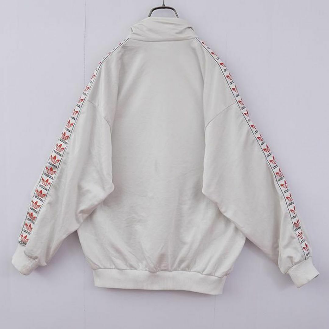 adidas アディダス トラックジャケット 袖刺繍 白 90s M 11226 adidas アディダス トラックジャケット 袖刺繍 白 90s M 11226