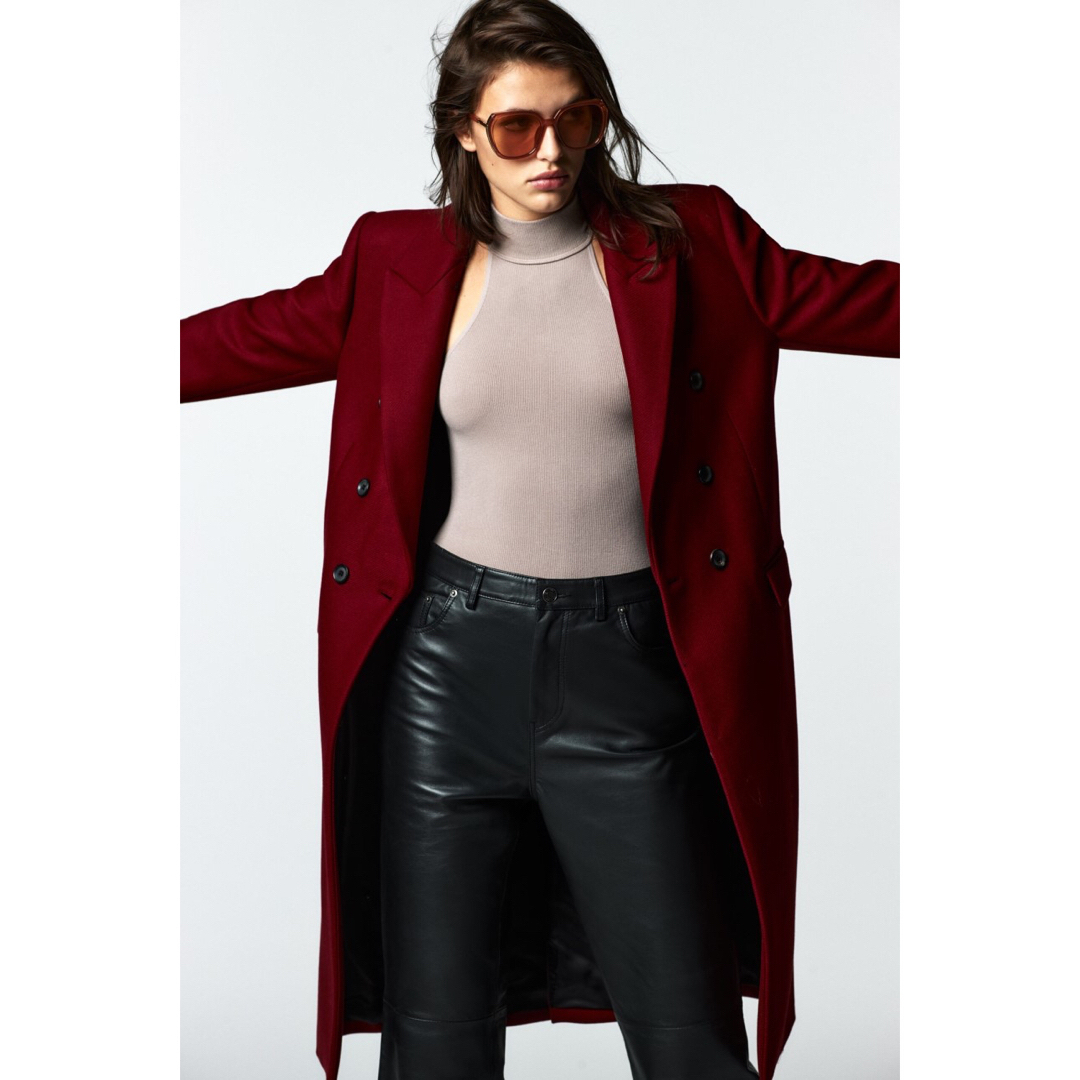 ZARA - 新品 ZARA ウール混紡ダブルブレスト仕様コート Mサイズ ZARA - 新品 ZARA ウール混紡ダブルブレスト仕様コート Mサイズ