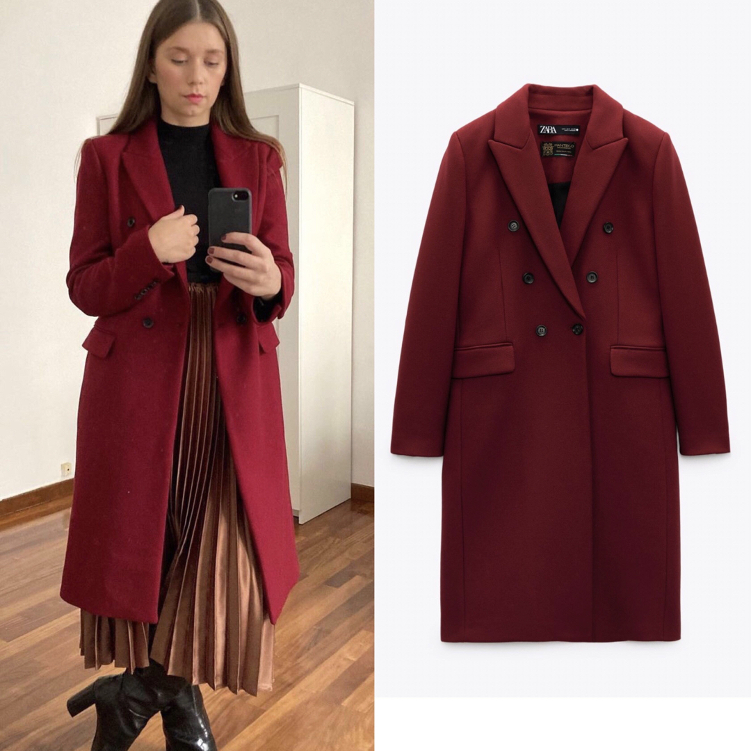 ZARA - 新品 ZARA ウール混紡ダブルブレスト仕様コート Mサイズ ZARA - 新品 ZARA ウール混紡ダブルブレスト仕様コート Mサイズ