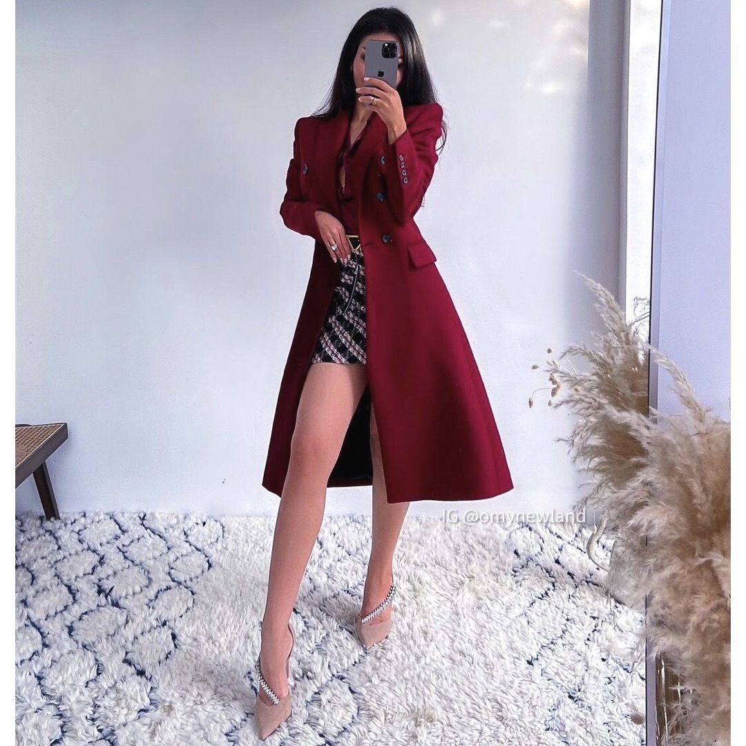 ZARA - 新品 ZARA ウール混紡ダブルブレスト仕様コート Mサイズ ZARA - 新品 ZARA ウール混紡ダブルブレスト仕様コート Mサイズ