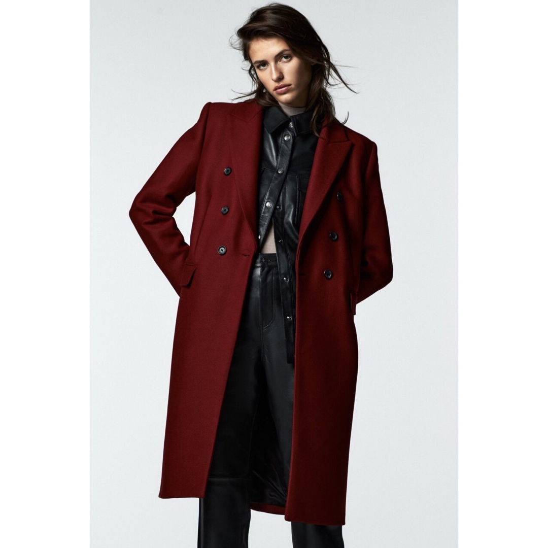 ZARA - 新品 ZARA ウール混紡ダブルブレスト仕様コート Mサイズ ZARA - 新品 ZARA ウール混紡ダブルブレスト仕様コート Mサイズ