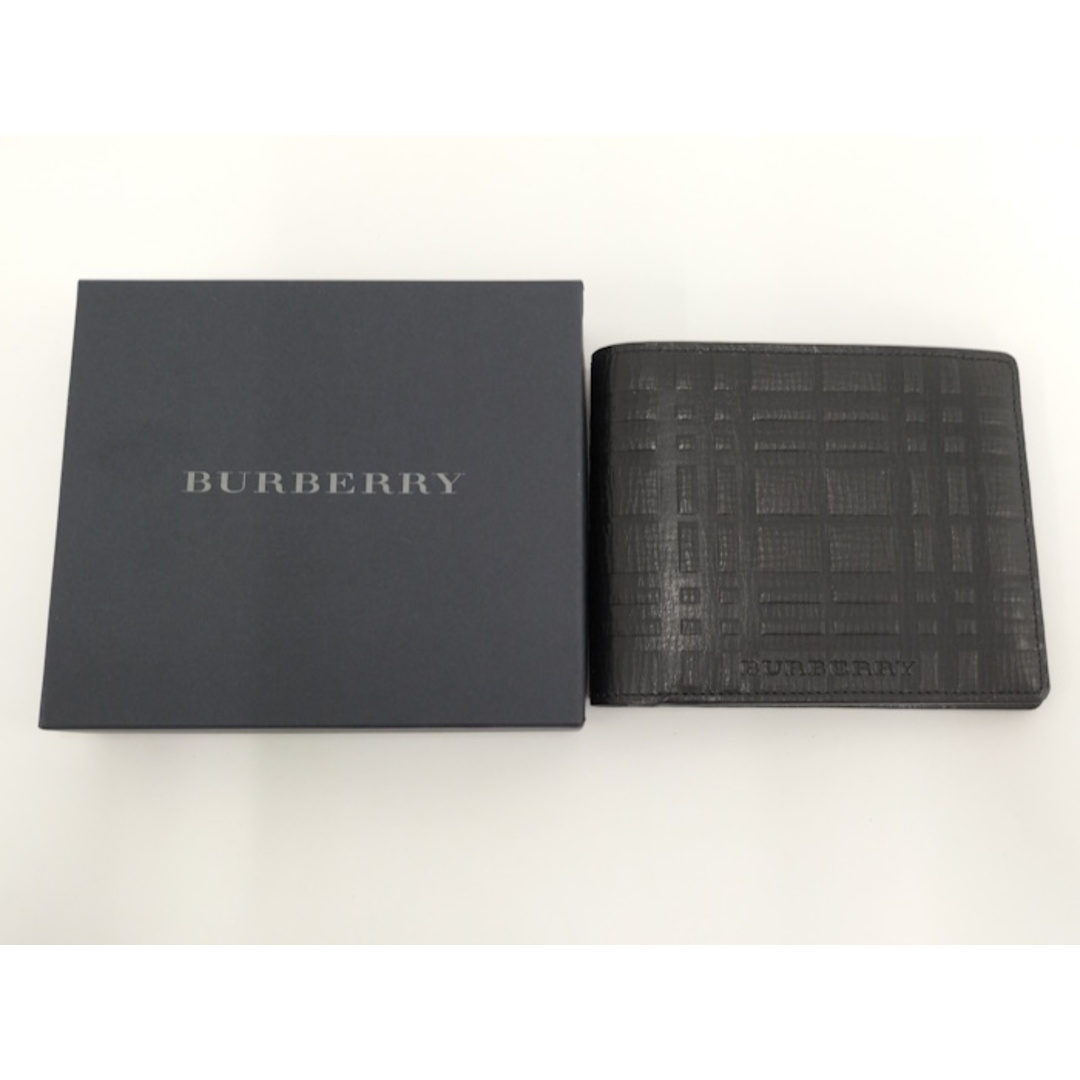 BURBERRY - BURBERRY 二つ折り財布 レザー ブラックの通販 by BURBERRY - BURBERRY 二つ折り財布 レザー ブラックの通販 by