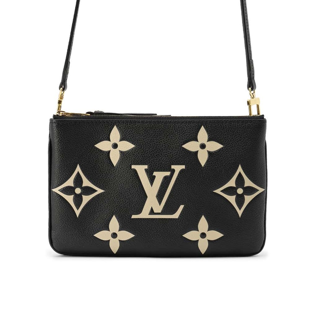 LOUIS VUITTON - ルイヴィトン ショルダーバッグ バイカラー モノグラム・アンプラント ポシェット・ドゥーブル ジップ M80787 黒 ブラック