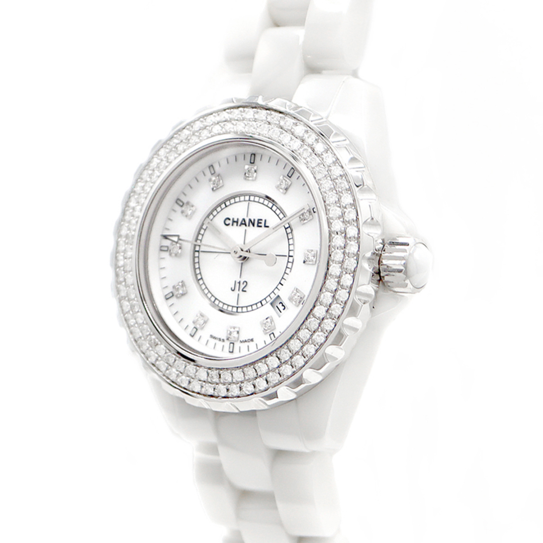 CHANEL - 電池交換済 CHANEL シャネル J12 33mm ダイヤベゼル CHANEL - 電池交換済 CHANEL シャネル J12 33mm ダイヤベゼル