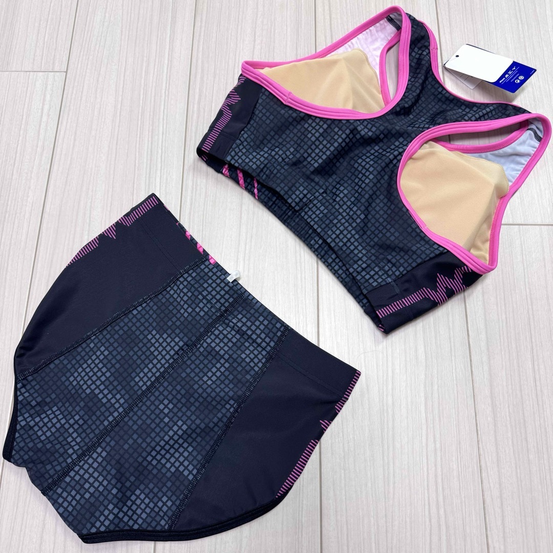 ミズノ 女子陸上ユニフォーム上下 XLサイズ ピンク×ブラック 新品 ミズノ 女子陸上ユニフォーム上下 XLサイズ ピンク×ブラック 新品