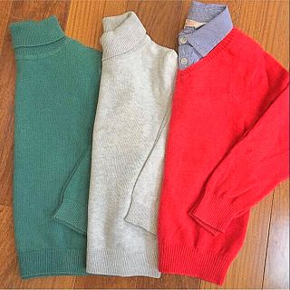 エイチアンドエム(H&M)のH&M kids cotton tops 100cm 赤のみ完売！(ニット)