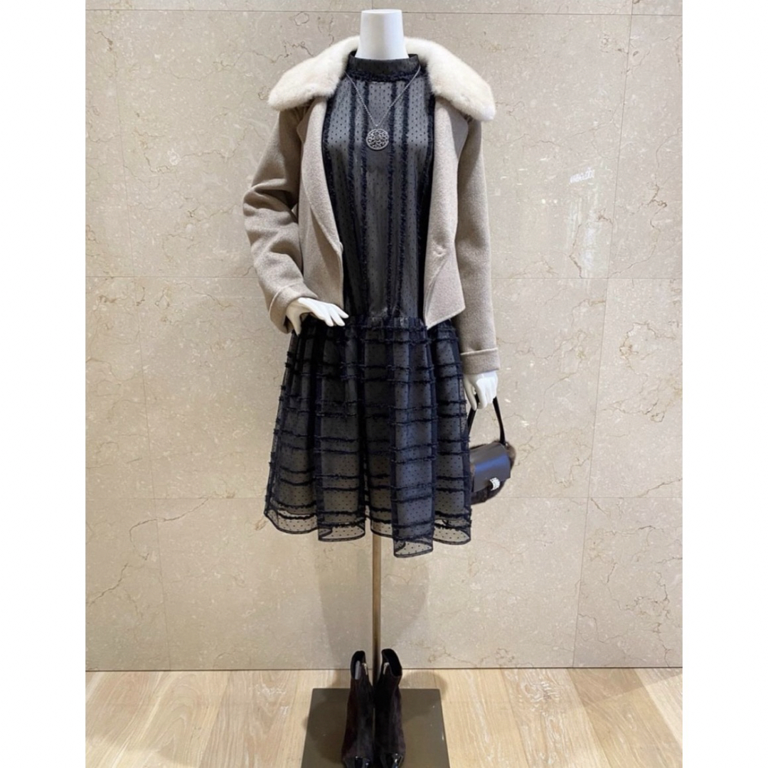 FOXEY - 【新品同様】FOXEY フォクシー カシミヤ ショートコート FOXEY - 【新品同様】FOXEY フォクシー カシミヤ ショートコート