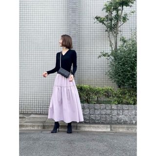 eclat - イーバイエクラ 大人チュールスカート 38 ネイビーの eclat - イーバイエクラ 大人チュールスカート 38 ネイビーの