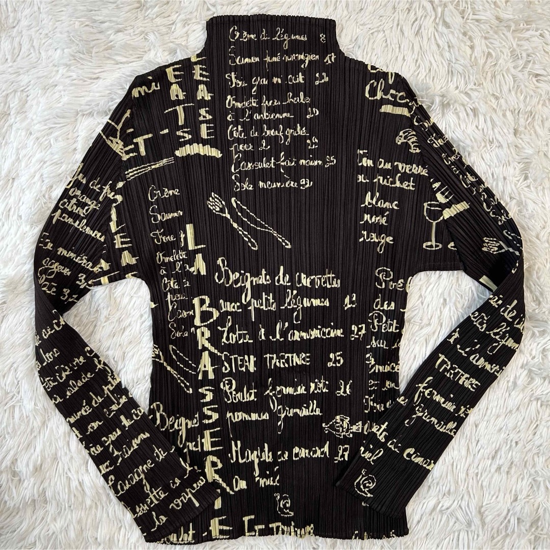 美品✨プリーツプリーズ 長袖カットソー ハイネックLA BRASSERIE 美品✨プリーツプリーズ 長袖カットソー ハイネックLA BRASSERIE