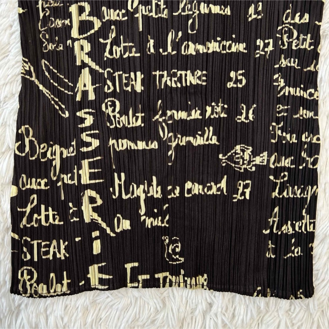 美品✨プリーツプリーズ 長袖カットソー ハイネックLA BRASSERIE 美品✨プリーツプリーズ 長袖カットソー ハイネックLA BRASSERIE