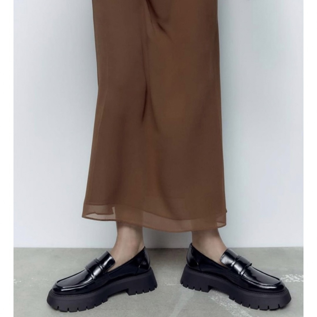 ZARA - ZARA ローファー 厚底 トラックソール 39 チャンキー ZARA - ZARA ローファー 厚底 トラックソール 39 チャンキー